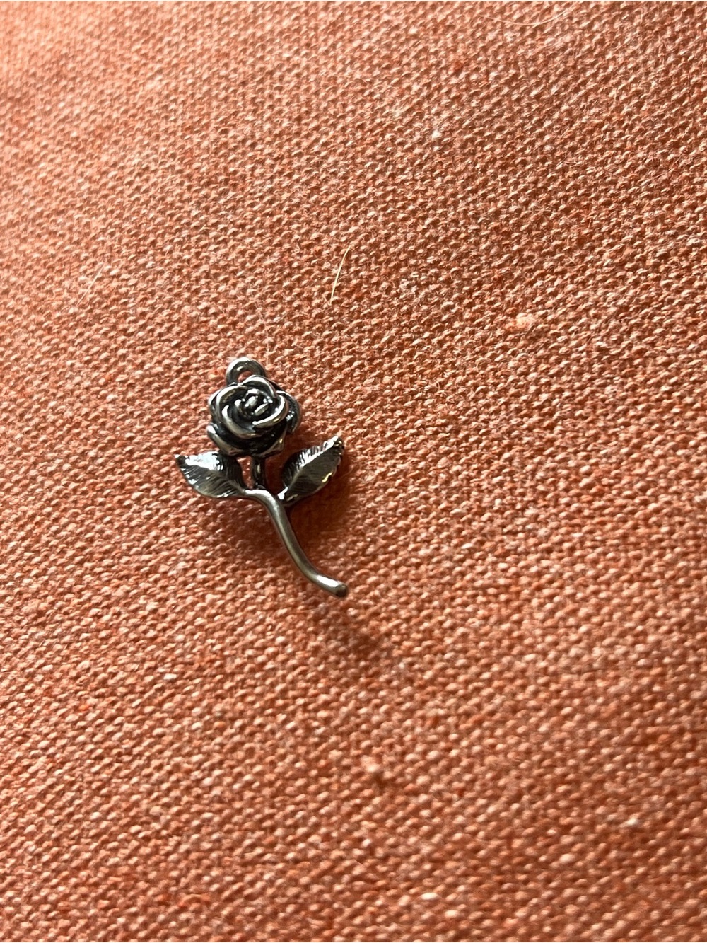 🌹 RETIRED James Avery Sterling Silver Rose Stem Charm